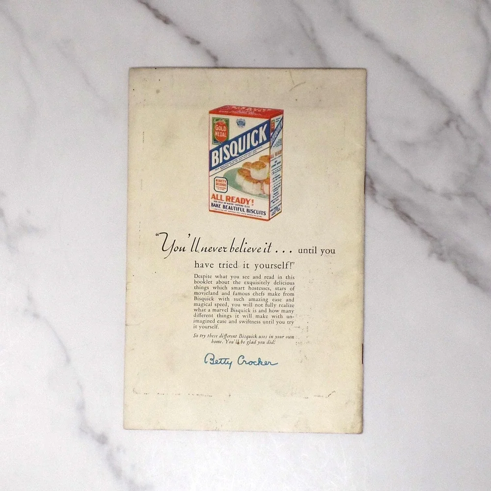Vintage Betty Crocker's 101 Delicious Bisquick Creations Booklet (1933)